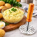 Mashed Potatoes and Shiny Potato Masher.webp