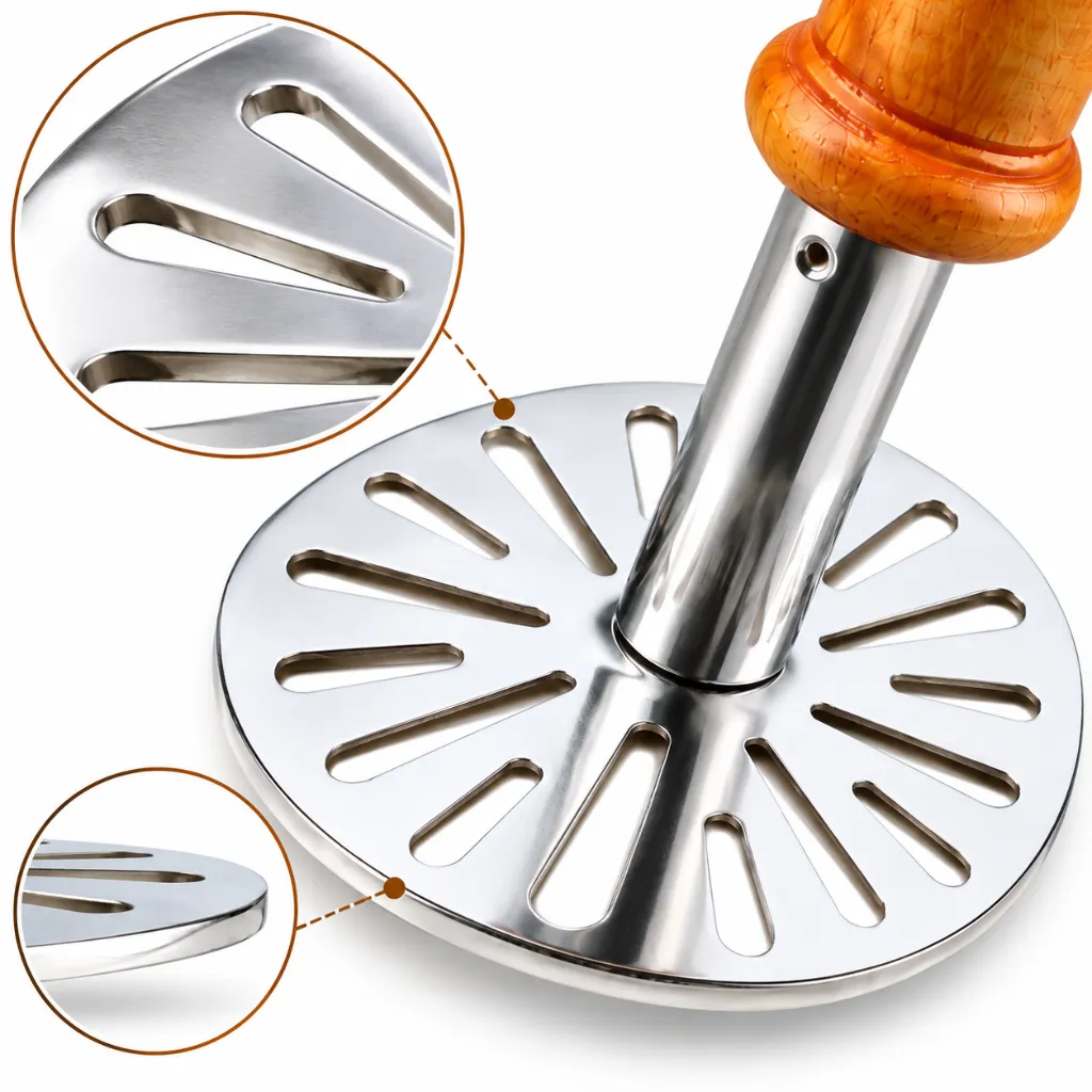 Stainless Steel Masher Detail Callout.webp