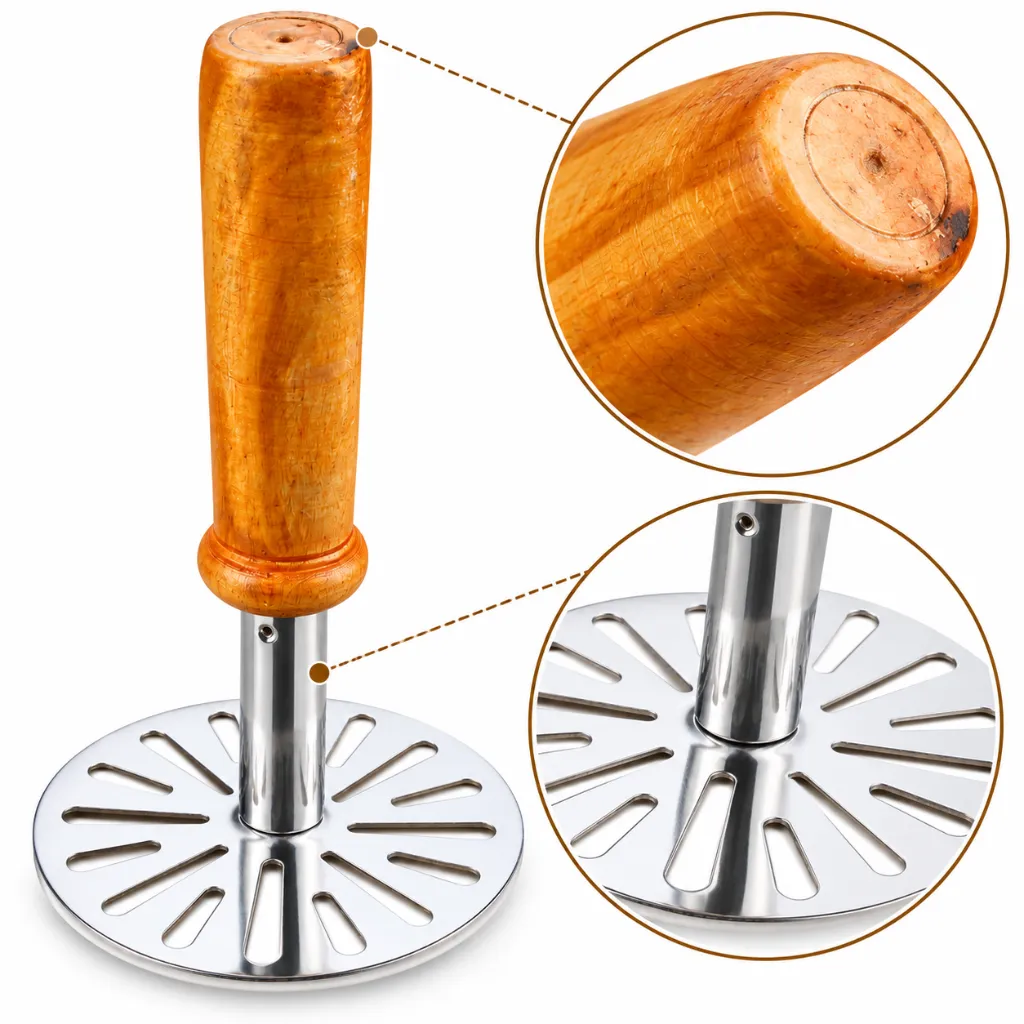 Stainless Steel Potato Masher Detail Collage.webp